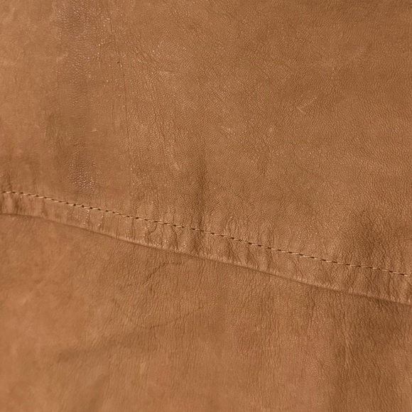 FOSSIL large 100% lamb leather button up jacket bohemian casual coat preloved - Picture 6 of 16